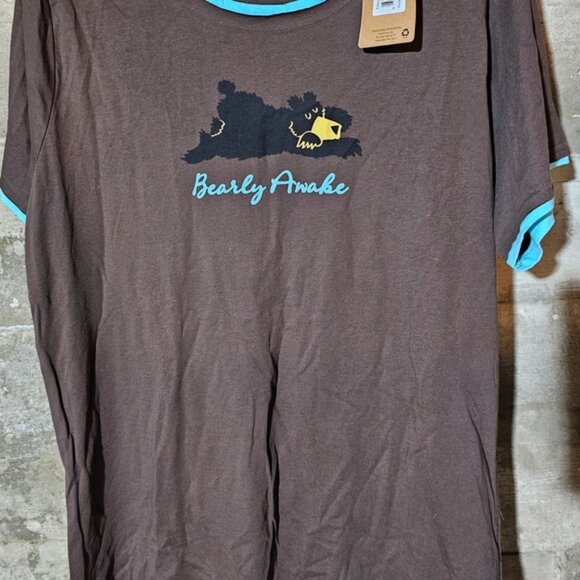 Lazy One Other - Lazy One Brown Bear Graphic Nightgown Brand New